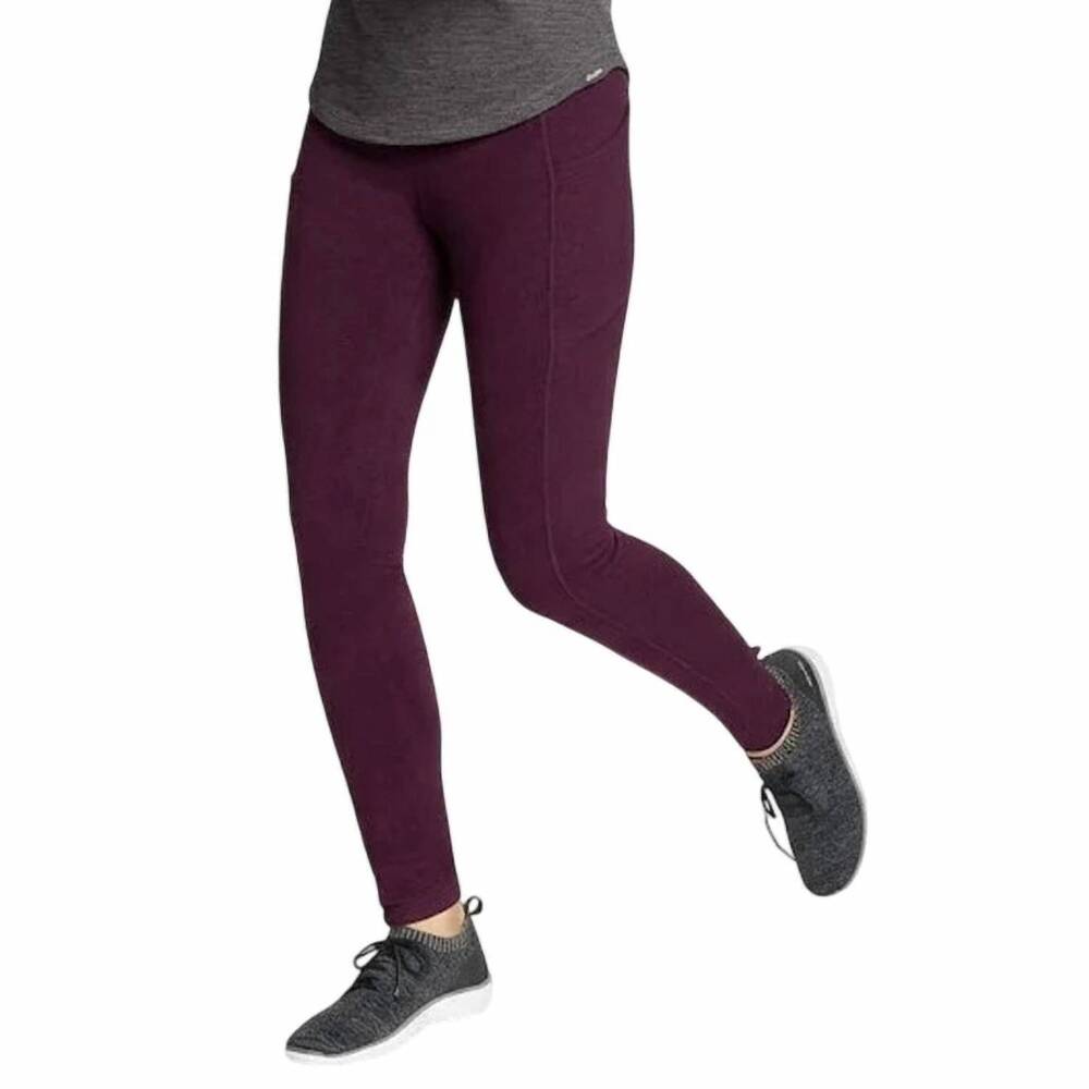 NEW EDDIE BAUER crossover trail adventure leggings - plus in blackberry purple